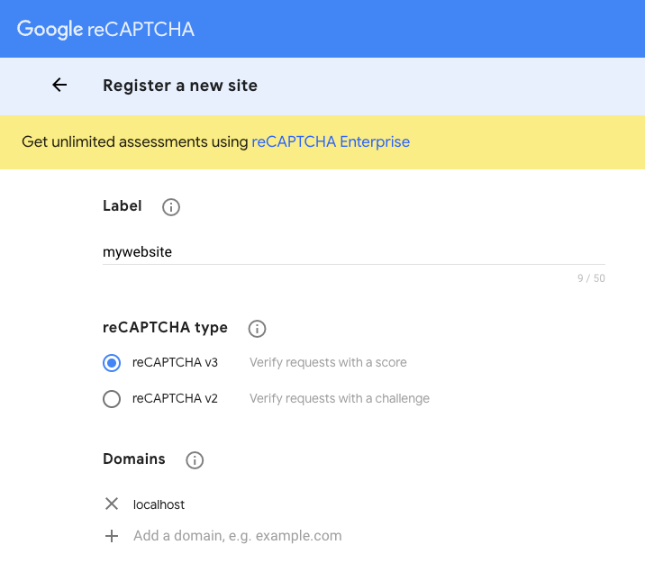 Google ReCaptcha v3 Setup